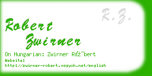 robert zwirner business card
